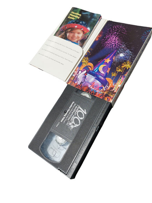 100 Years of Magic Walt Disney World Resort in Florida VHS Tape with Guide