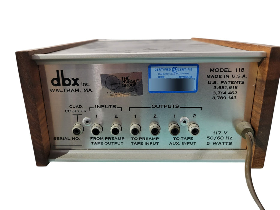 dbx 118 Dynamic Range Enhancer Compressor Expander (READ)