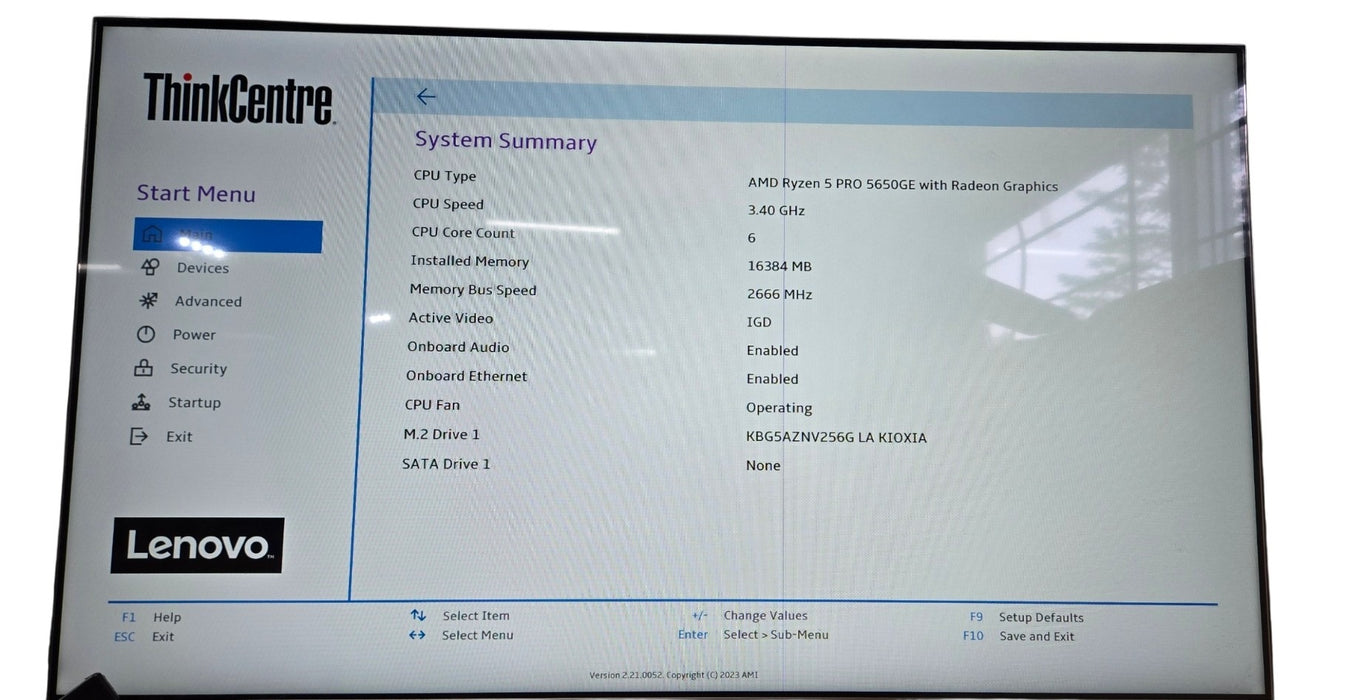 Lenovo ThinkCentre M75 Gen 2 - Ryzen 5 PRO 5650GE 16GB DDR4 RAM 256GB SSD WiFi