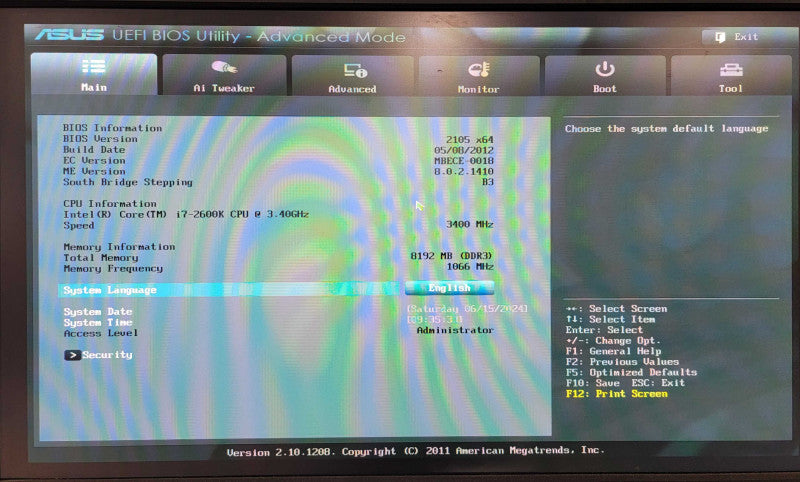 ASUS P8P67 WS Revolution LGA 1155 Intel  SATA 6Gb/s, i7-2600k CPU @ 3.4Gz, 8GB RAM