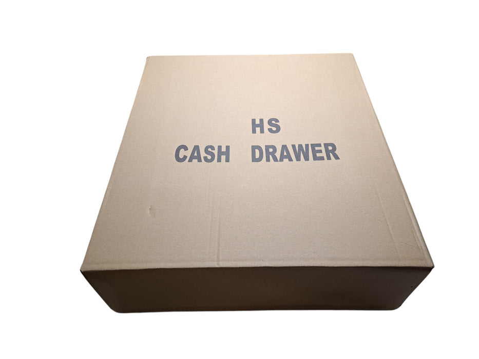 HS Cash Drawer UZ-405D Deluxe Cash Drawer RJ24 Black POS 5-Bill 8-Coin Open Box