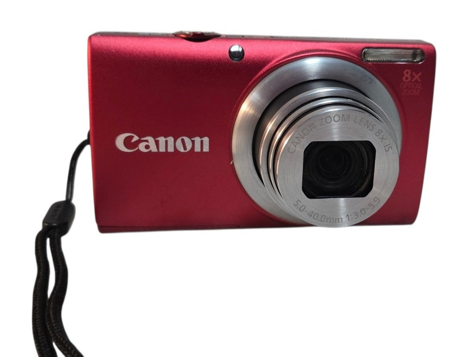 Canon PowerShot A4000 IS - 16.0 MP 8x Optical Zoom Digital Camera Red