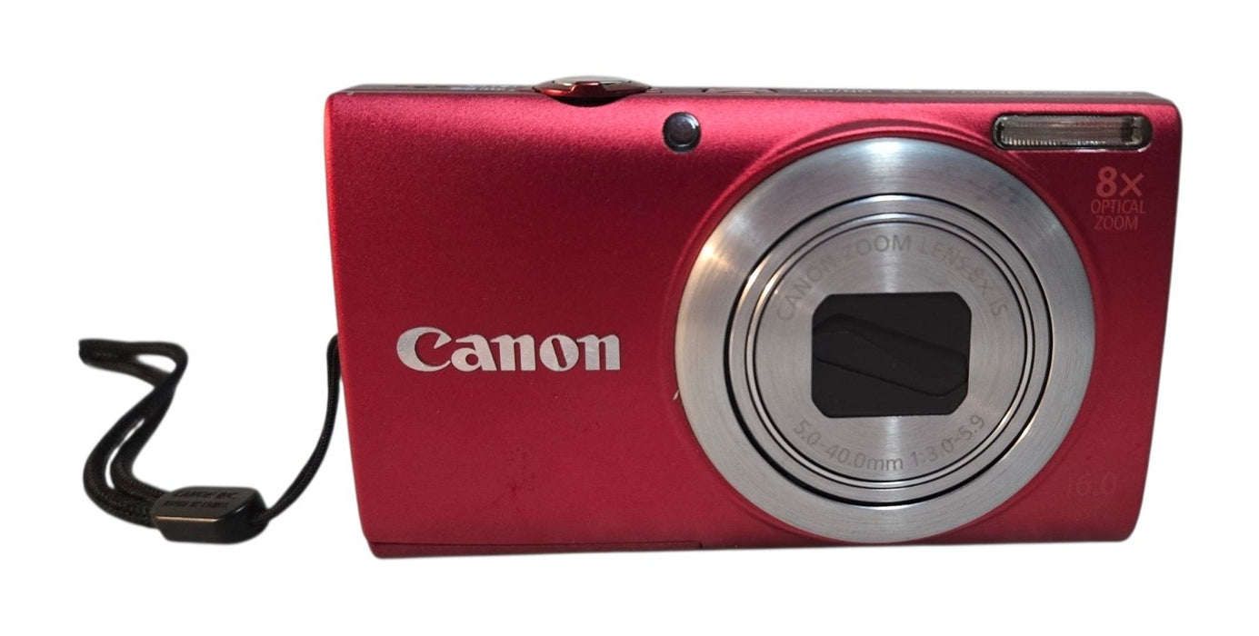 Canon PowerShot A4000 IS - 16.0 MP 8x Optical Zoom Digital Camera Red