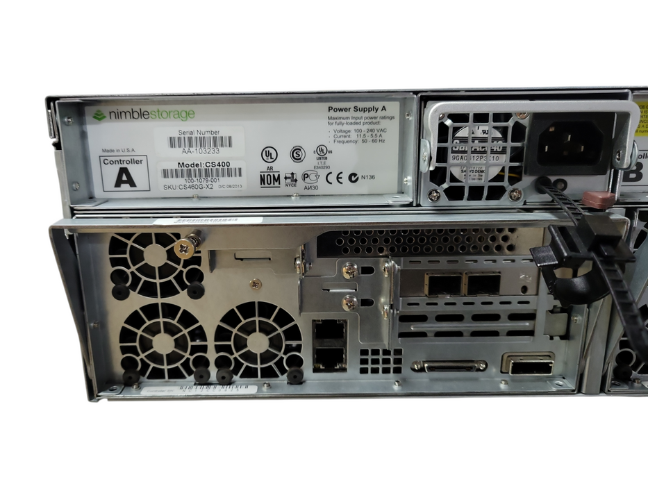 Nimble Storage Array CS400, 2x Controllers, 2x PSU, 16 x 3.5\\" NO HDDs/Caddies