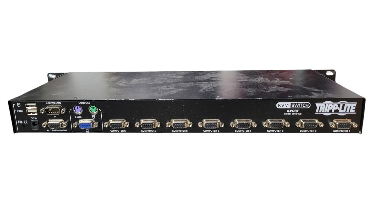 Tripp Lite B042-008 - 8-Port USB-PS/2 1U Rackmount KVM Switch