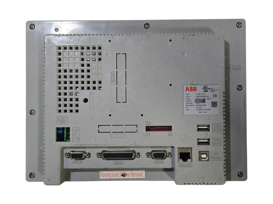 ABB CP450 T-ETH - 10.4-inch Touchscreen HMI Panel 24VDC 1SBP260185R1001 (READ)