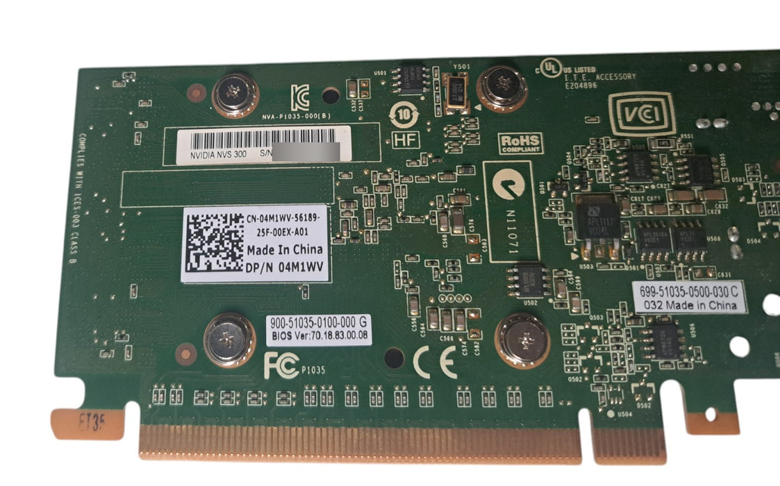 NVIDIA NVS 300 512MB DMS-59 PCIe x16 Graphics Card - Dell 04M1WV