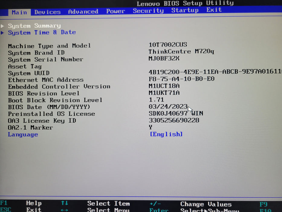 Lenovo ThinkCentre M720q, Core i5-8400T 1.70GHz 8GB DDR4 256GB M.2 SSD, READ