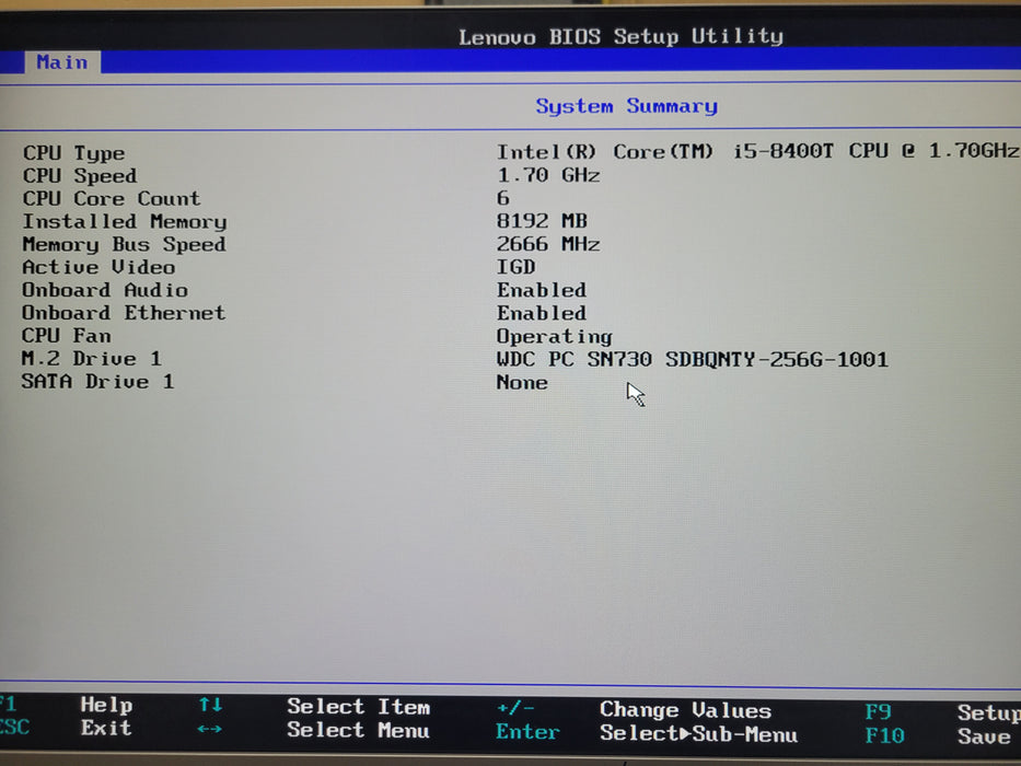 Lenovo ThinkCentre M720q, Core i5-8400T 1.70GHz 8GB DDR4 256GB M.2 SSD, READ