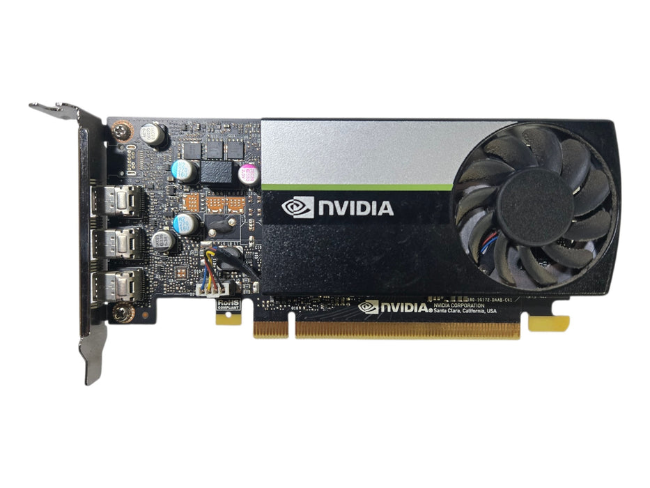 NVIDIA T400 4GB GDDR6 Low Profile Graphics Card - 3x Mini DisplayPort