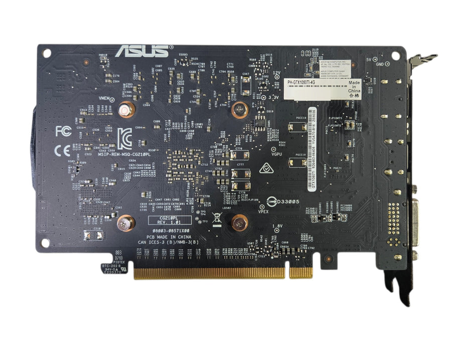 ASUS Phoenix GeForce GTX 1050 Ti 4GB GDDR5 Graphics Card PH-GTX1050TI-4G