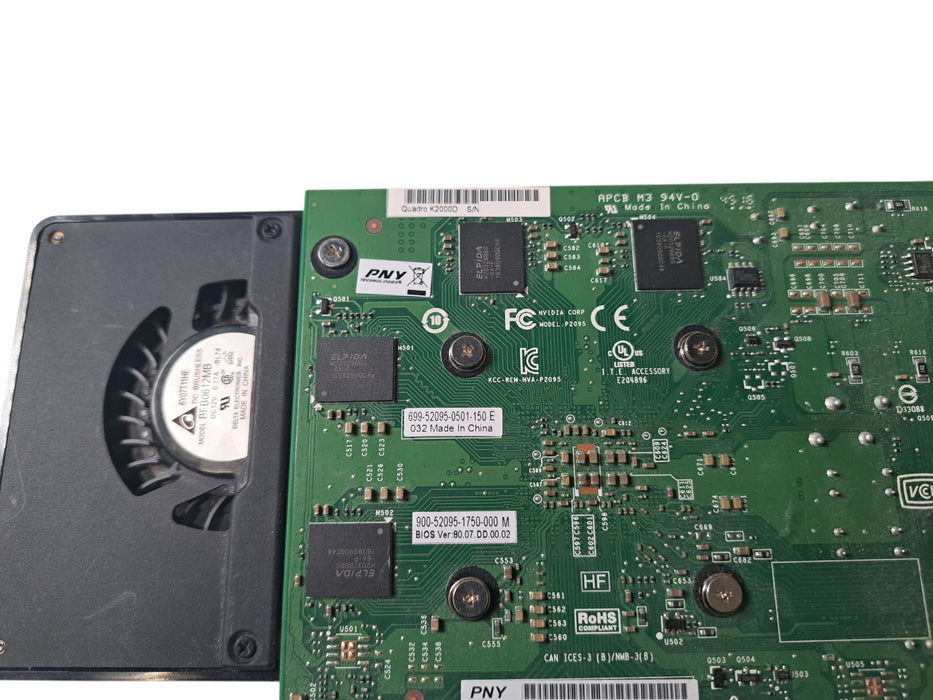 PNY NVIDIA Quadro K2000D - 2GB GDDR5 2x DVI 1x Mini DP PCIe Graphics Card