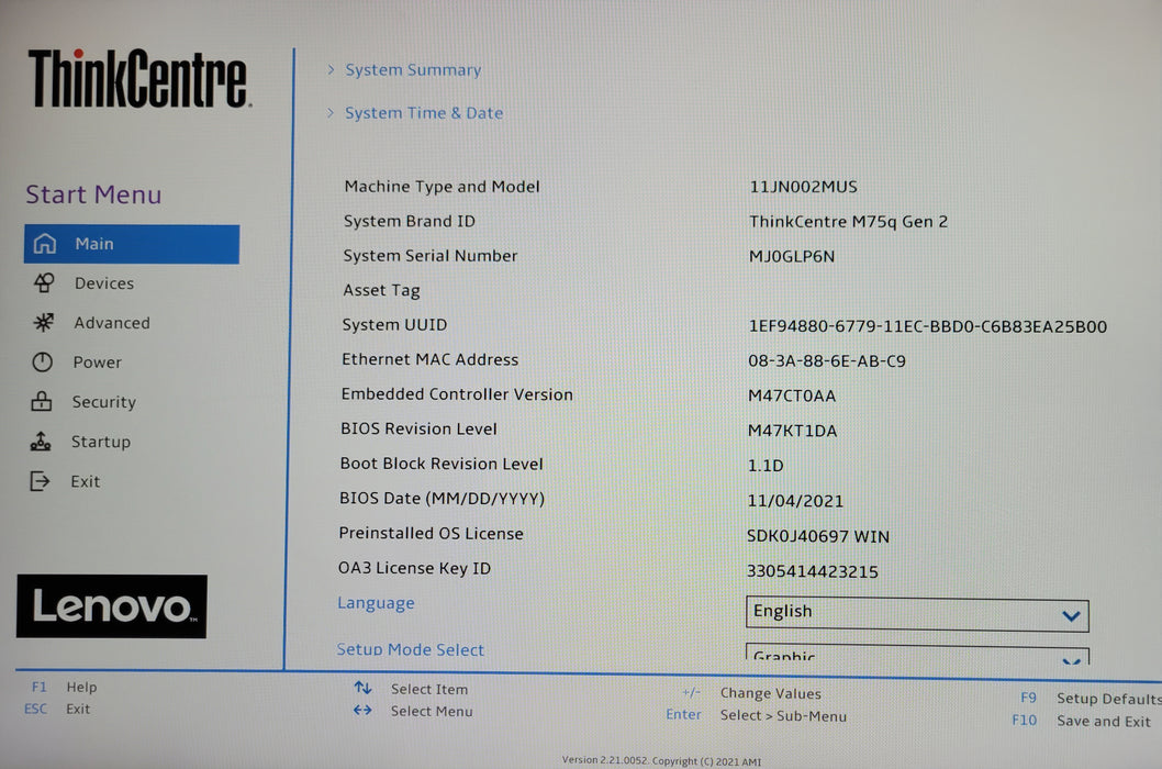 Lenovo ThinkCentre M75qG2 Ryzen 5 PRO 5650GE 3.40GHz 16GB DDR4 500GB NVMe, Wi-Fi
