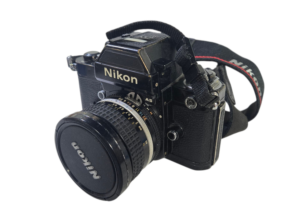 Nikon F2 Photomic AS Black 35mm SLR Camera with Nikkor 20mm f/2.8 Lens