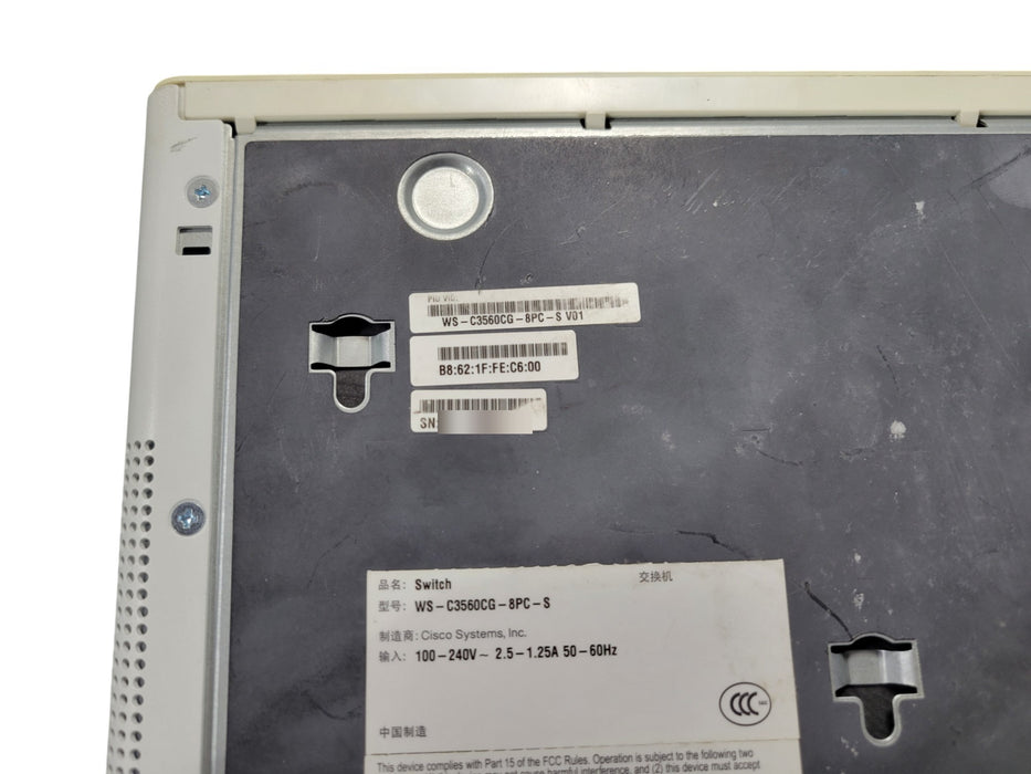 Cisco Catalyst WS-C3560CG-8PC-S - 8-Port PoE+ Gigabit Ethernet Switch