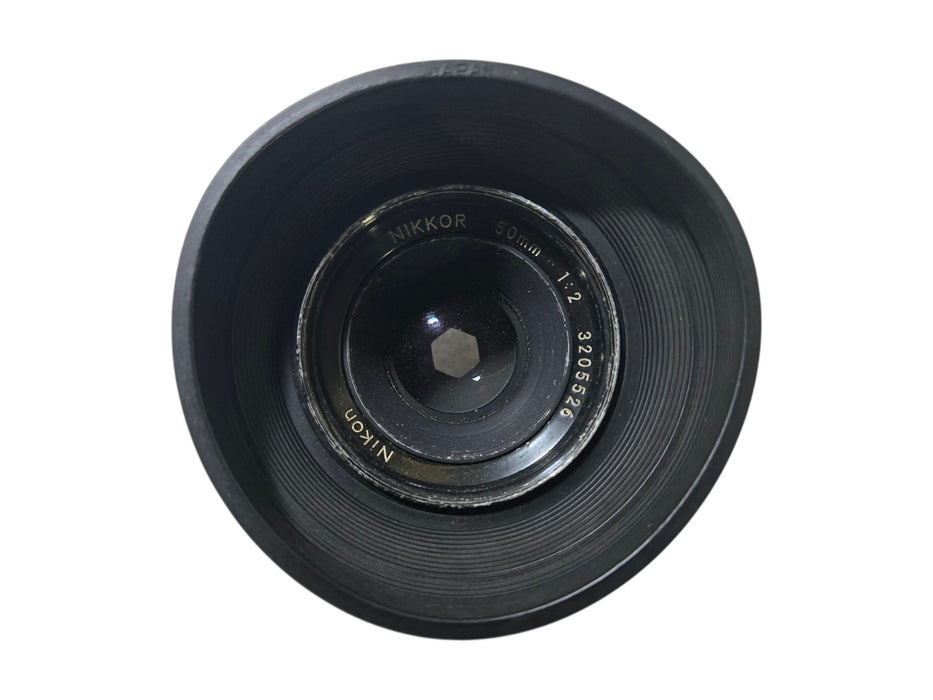 Nikon NIKKOR 50mm 1:2 Lens with Rubber Lens Hood
