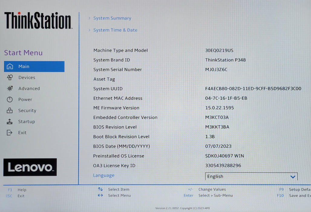 Lenovo ThinkStation P348, Core I7-11700 2.50GHz, 32GB DDR4, 1TB SATA SSD, READ