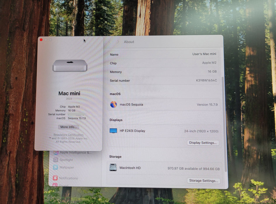 Apple Mac Mini A2686 2023 - Apple M2 16GB RAM 1TB