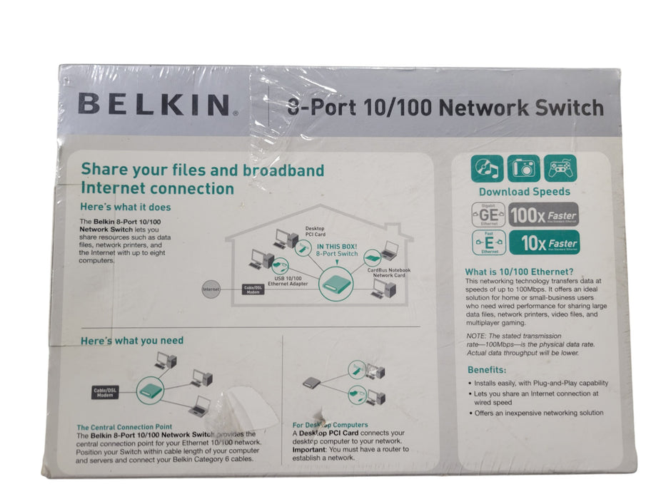 Belkin F5D5131-8 - 8-Port 10/100 Network Switch