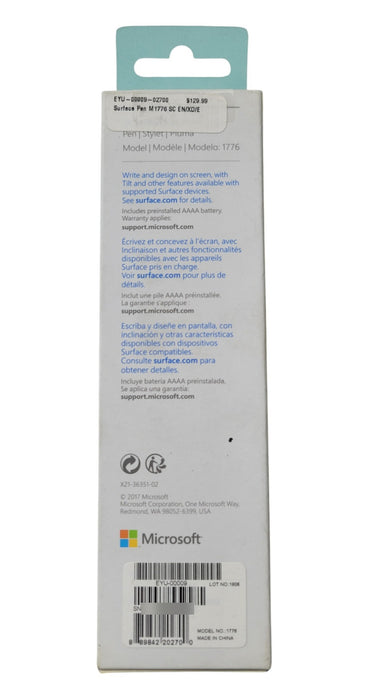 Microsoft Surface Pen 1776 - Platinum Stylus Pen