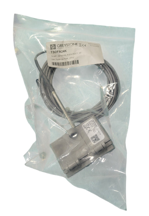 Greystone TSDFA24K - Flexible Duct Temperature Sensor 20ft 10K Type-24