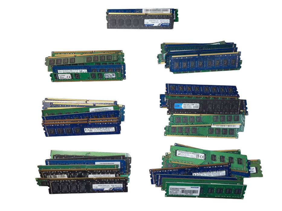 Lot of 64x Assorted brands 8GB PC3/PC3L Desktop Memory
