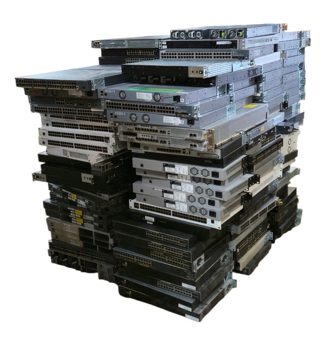 Bulk Lot of 138x Network Switches: Cisco Juniper Fortinet Mixed Models (READ)