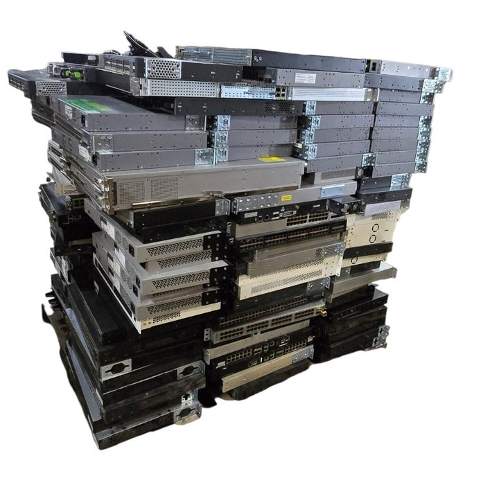 Bulk Lot of 138x Network Switches: Cisco Juniper Fortinet Mixed Models (READ)
