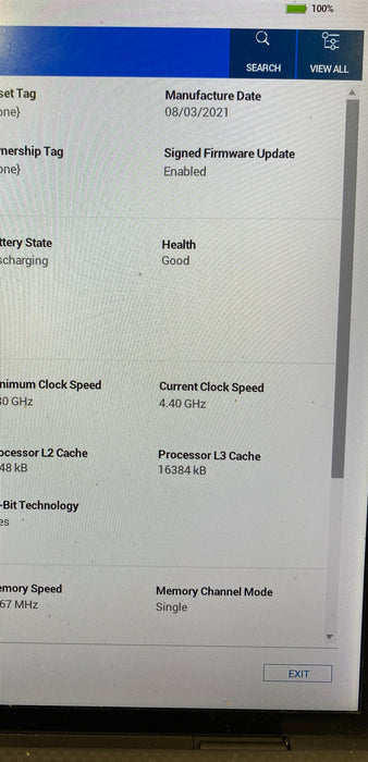 Dell XPS 15 9500 i9-10885H GTX1650Ti 4GB GPU 16GB RAM 256GB SSD No power Adapter