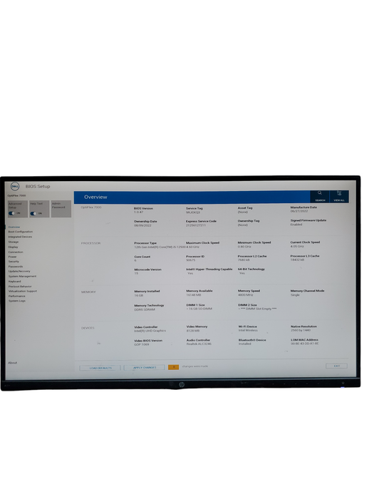 Dell OptiPlex 7000 Micro Intel i5-12500 16GB RAM DDR5 NO-HDD/SSD