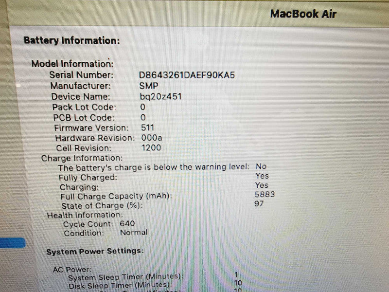 Apple Macbook Air 2014 13\\" 2-Core i5-4260U @ 1.4GHz 4GB DDR3 120GB SSD [Sonoma OS] (
