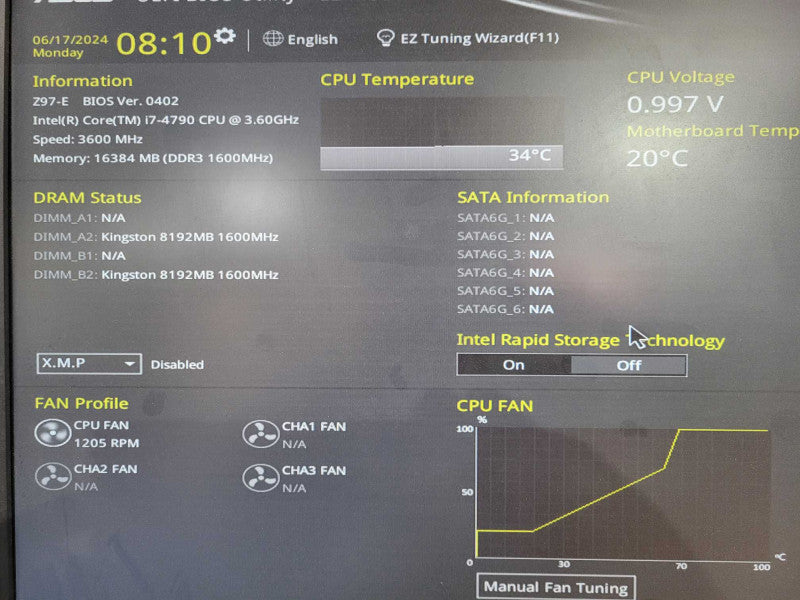 Custom PC/ASUS Z97-E, i7-4790 3.60GHz, 16GB DDR3, 512GB NVMe !