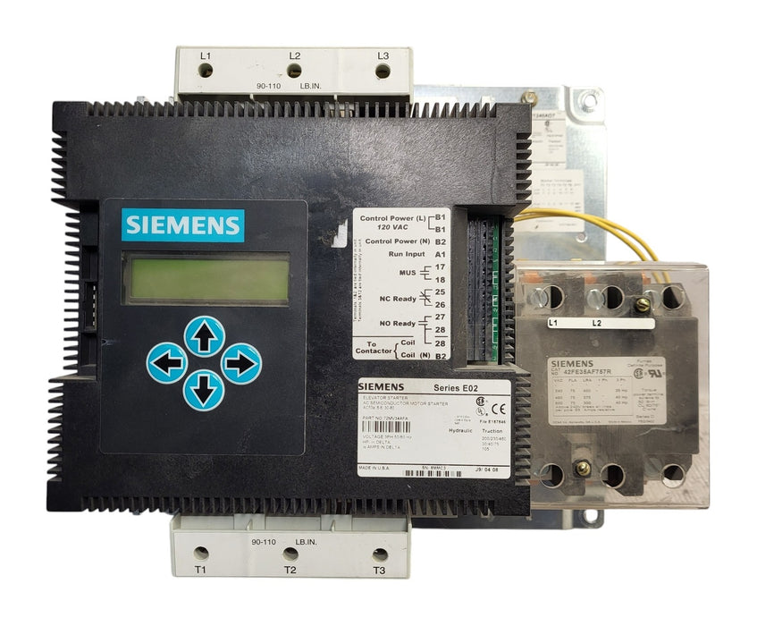 Siemens 72MV34AFA Series E02 Elevator Starter Solid State Motor Starter