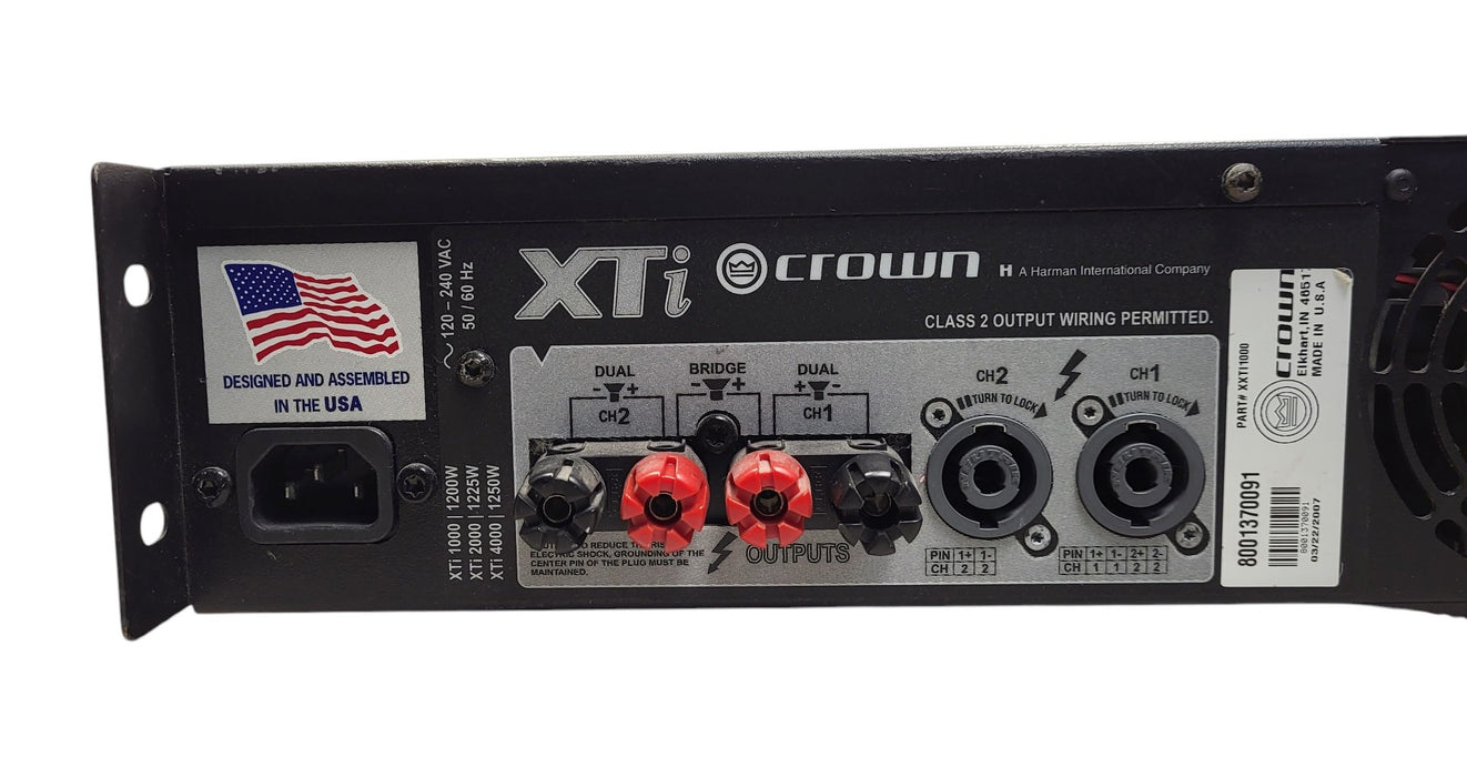 Crown XTi 1000 Two-Channel Power Amplifier