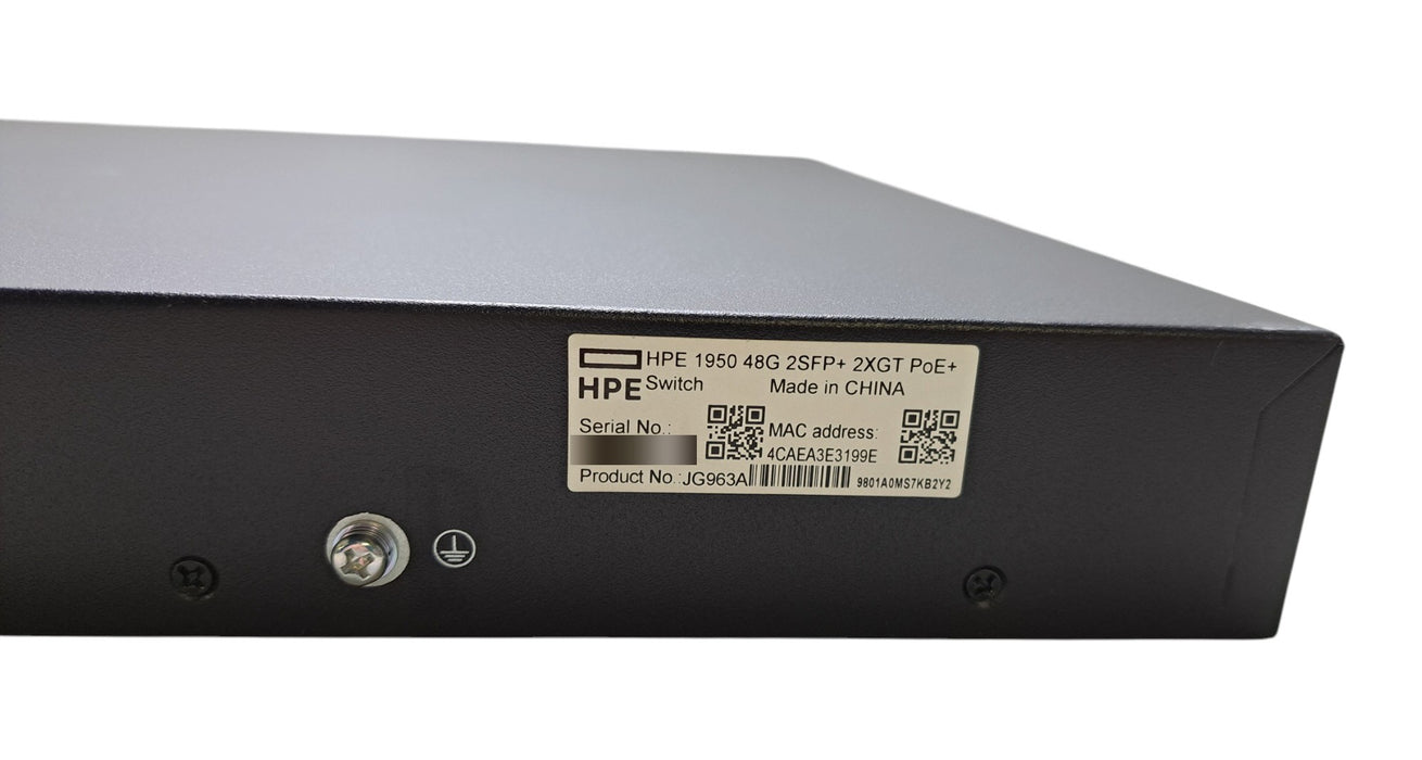 HPE OfficeConnect 1950 48G 2SFP+ 2XGT PoE+ 370W Managed Switch JG963A