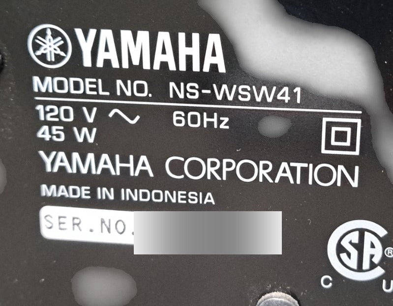 Yamaha NS-WSW41 Wireless Subwoofer (READ)