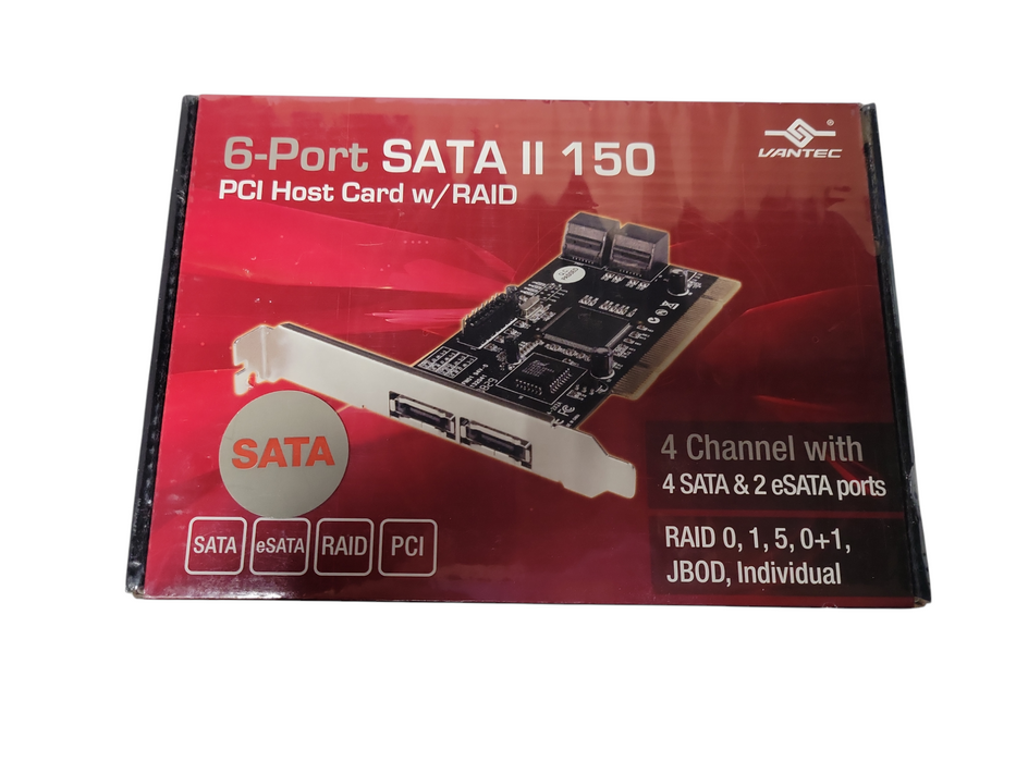 VANTEC 6-Port SATA II 150 PCI Host Card Model UGT-ST310R Raid Controller