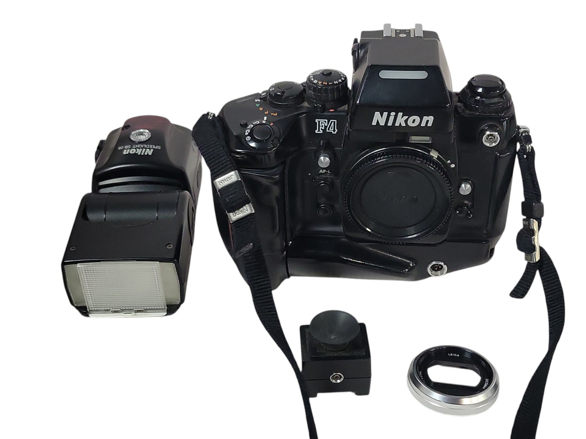 Nikon F4 35mm SLR Camera with MB-21 Battery Grip & SB-28