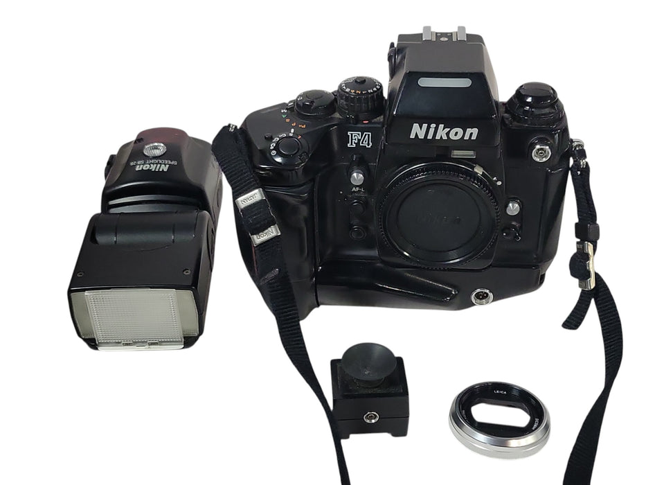 Nikon F4 35mm SLR Camera with MB-21 Battery Grip & SB-28 Speedlight (READ)