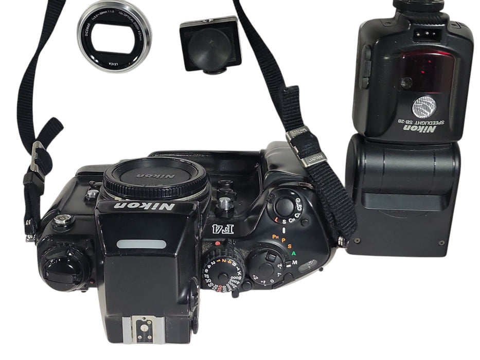 Nikon F4 35mm SLR Camera with MB-21 Battery Grip & SB-28 Speedlight (READ)