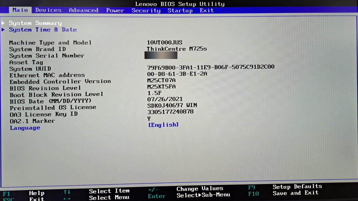 Lenovo ThinkCentre M725s SFF - AMD Ryzen 5 PRO 2400G 3.60GHz 8GB RAM No HDD