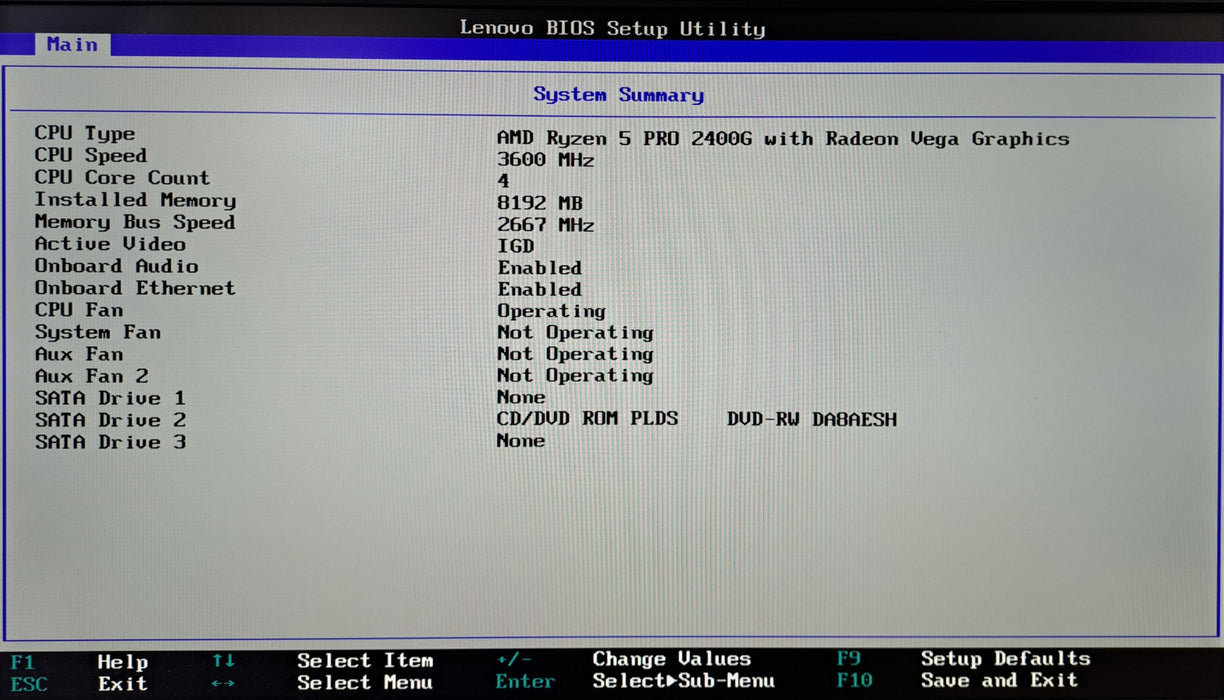 Lenovo ThinkCentre M725s SFF - AMD Ryzen 5 PRO 2400G 3.60GHz 8GB RAM No HDD