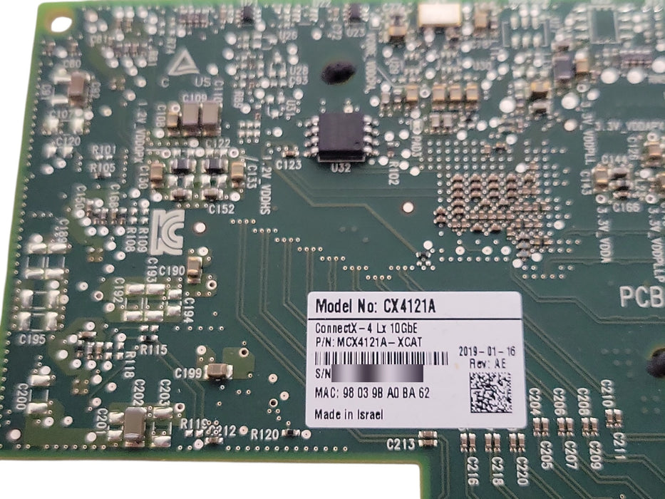 Mellanox CX4121A ConnectX-4 Lx 10GbE Dual-Port SFP28 PCIe Adapter Card