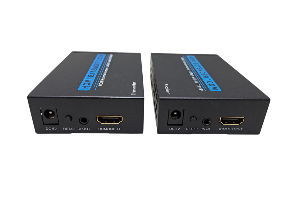 HDMI Extender 100M Transmitter & Receiver Kit over Cat5e/6 with IR TCP/IP