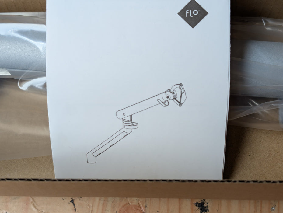 CBS FLO Dynamic Monitor Arm Silver NEW