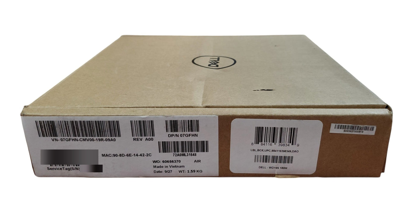 New Open Box - Dell WD19S - USB-C Docking Station with 180W Power Adapter