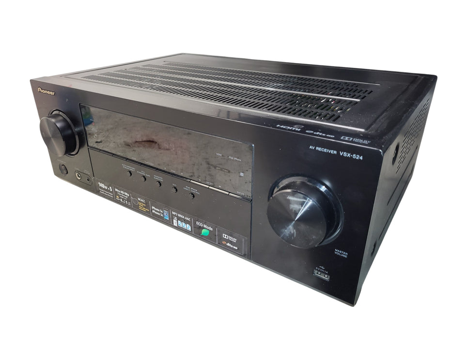Pioneer VSX-524 - 5.1-Channel 140W AV Receiver 4K Pass-Through HDMI No remote