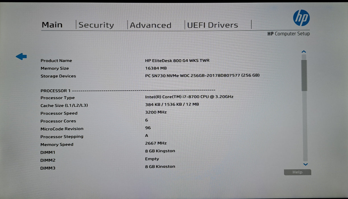 HP EliteDesk 800 G4 Workstation Tower | i7-8700 @3.20GHz 16GB RAM 256GB NVMe SSD