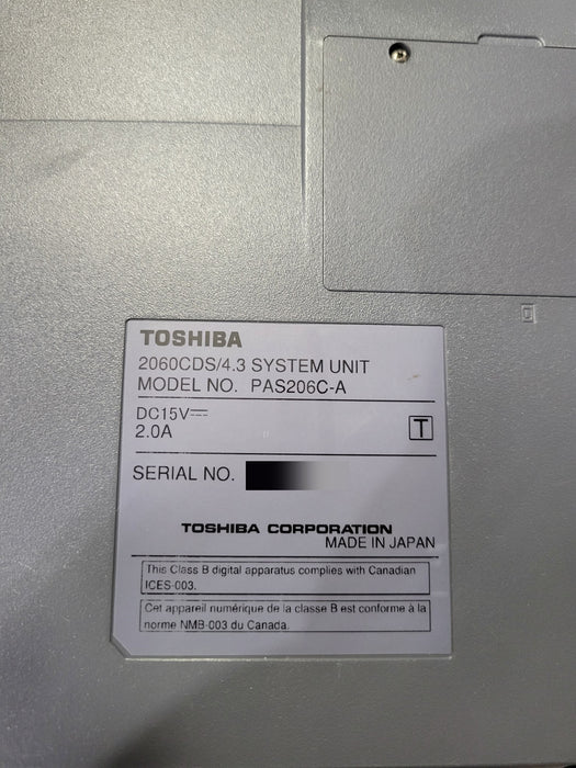 Toshiba Satellite 2060CDS - AMD-K6 367MHz 160MB RAM 4.3GB HDD CD-ROM