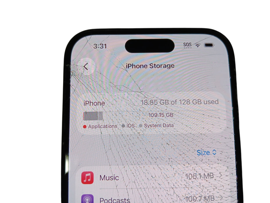 Apple iPhone 15 - 128GB - Black [A3089] - READ